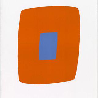 Orange with Blue (Orange  avec bleu) art for sale