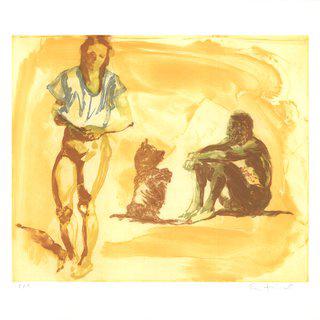 Eric Fischl, Beach Scene with Poodle