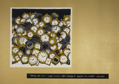 work by Erika Rothenberg - Nobody need wait a single moment before starting …