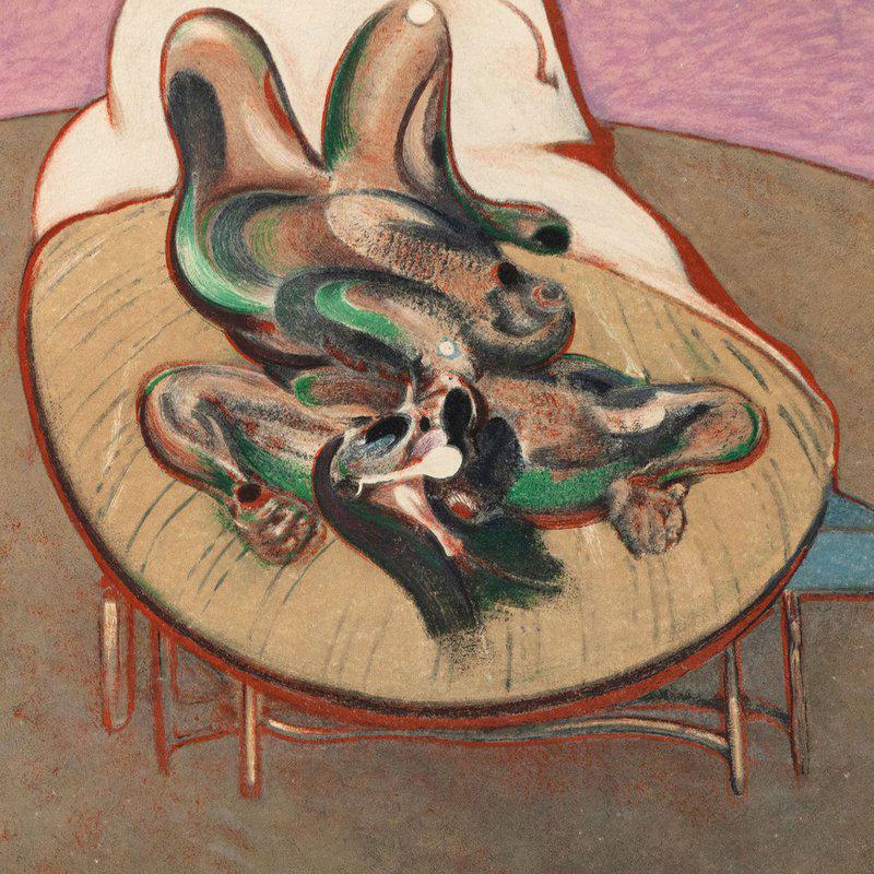 view:43399 - Francis Bacon, Personnage Couche - 