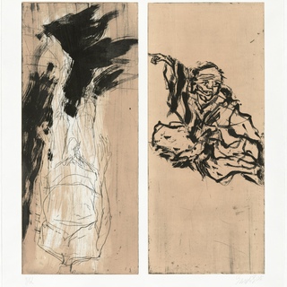 Georg Baselitz, Hokusai und ein Akt