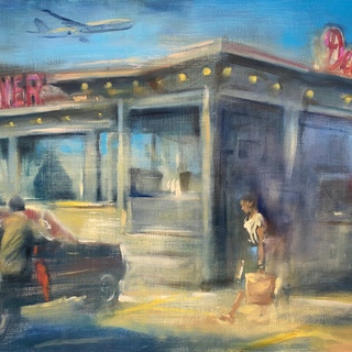 Deerhead Diner art for sale