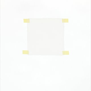 White square on white paper art for sale