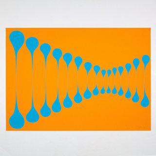 Orange Blue Stretch art for sale
