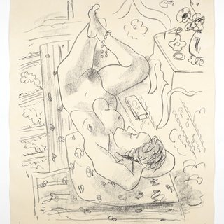 Henri Matisse, Nu renversé près d'une table Louis XV