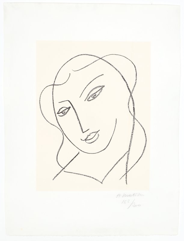 main work - Henri Matisse, Etude pour la Vierge, "Tête voilée"