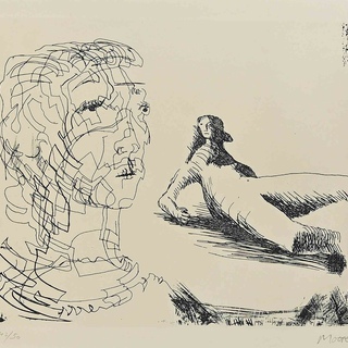 Henry Moore, Head of Girl and Reclyning Figure