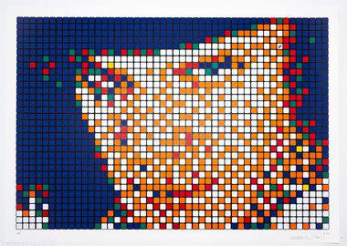 版画 INVADER Rubik Shot Red Marilyn Ed774 Invader - RUBIK SHOT RED MARILYN for Sale | Artspace