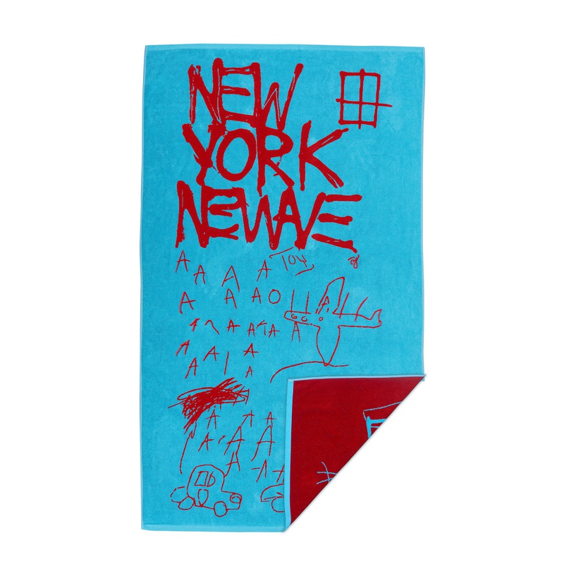 view:81011 - Jean-Michel Basquiat, Basquiat "New Wave" Jacquard Beach Towel - 