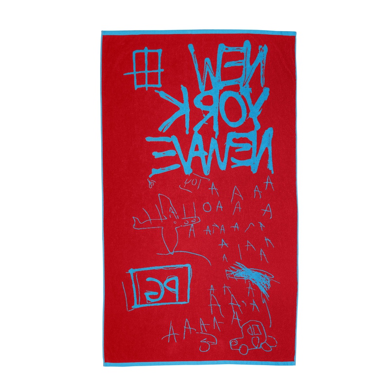 view:81012 - Jean-Michel Basquiat, Basquiat "New Wave" Jacquard Beach Towel - 