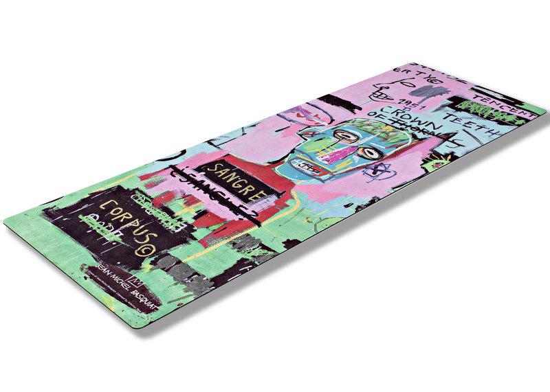 Basquiat ”Now's The Time” Rubber Exercise Mat – ROME PAYS OFF