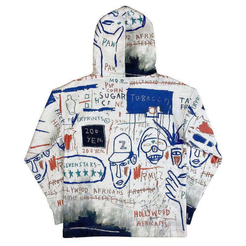 view:58612 - Jean-Michel Basquiat, "Hollywood Africans" All-Over Print Hoodie - 