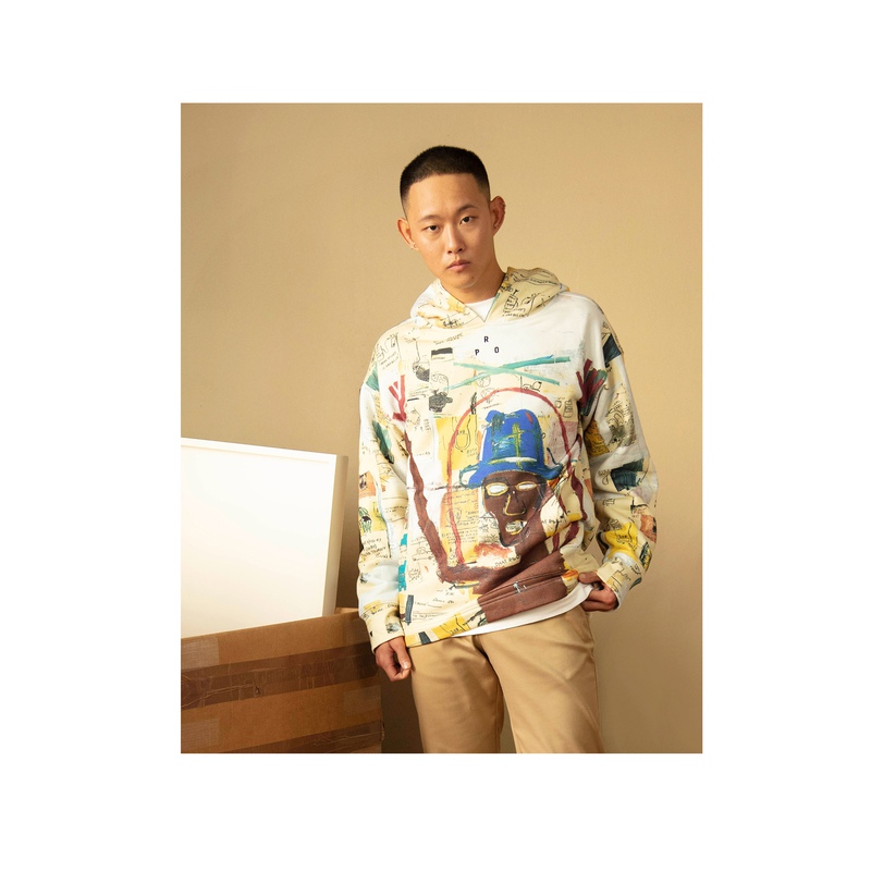 view:85035 - Jean-Michel Basquiat, "Toxic" All-Over Print Hoodie (Unisex) - 