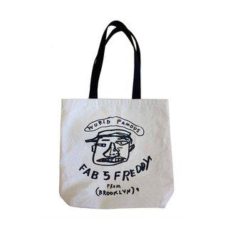 BASQUIAT "FAB 5 FREDDY" LARGE CANVAS TOTE BAG art for sale