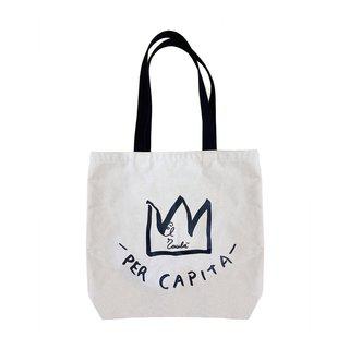 Jean-Michel Basquiat, BASQUIAT "PER CAPITA" LARGE CANVAS TOTE BAG