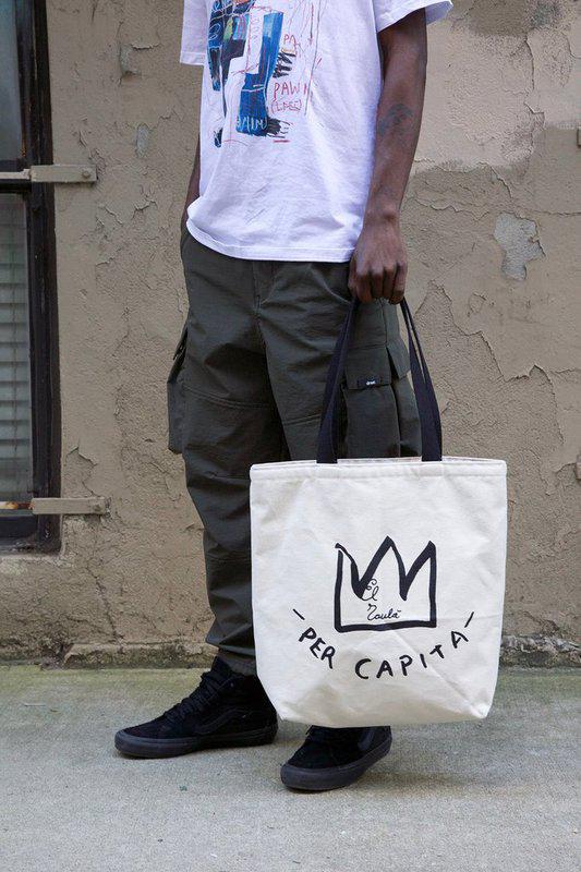 view:60114 - Jean-Michel Basquiat, "Per Capita" Large Canvas Tote Bag - 