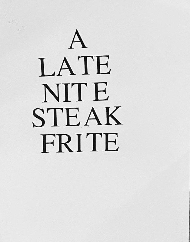 exhibition - A Late Night Steak Frite