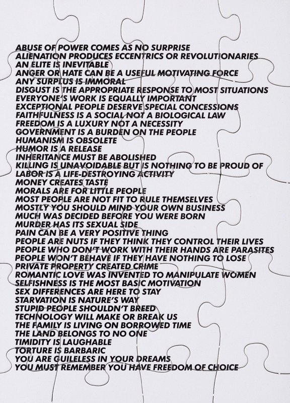 view:78749 - Jenny Holzer, Truisms Puzzle - 