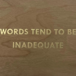Jenny Holzer, Words Tend to be Inadequate (Gold)