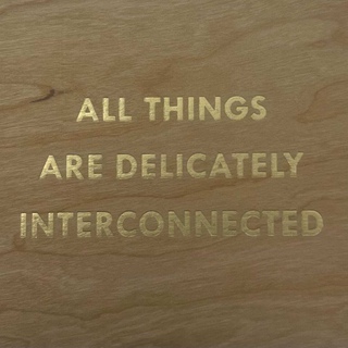 Jenny Holzer, All Things Are Delicately Interconnected (Gold)