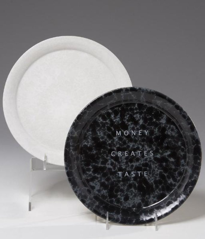 Ceramic Charger, 2002, by Jenny Holzer