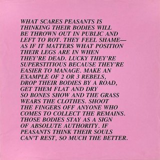 Jenny Holzer, What Scares Peasants from Inflammatory Essays 1979-1982