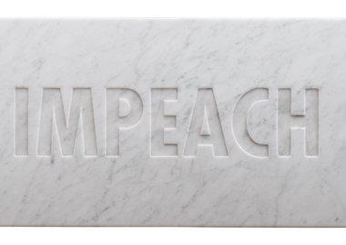 work by Jenny Holzer - IMPEACH Marble #:75801