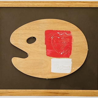 Jim Dine, Untitled - Artist Palette with Heart in Red