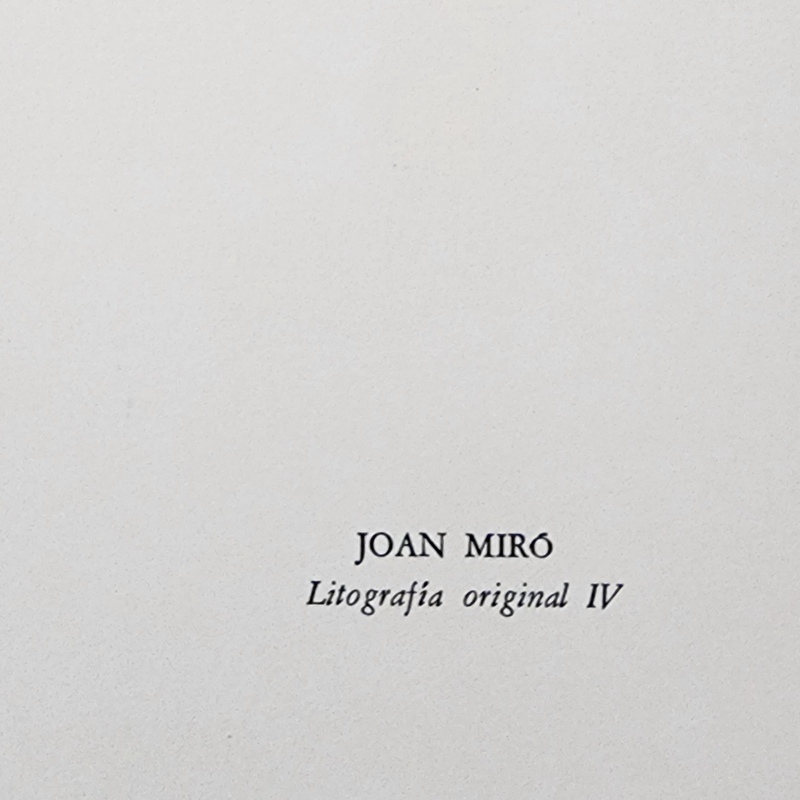 view:87031 - Joan Miró, Litografia Original IV - 