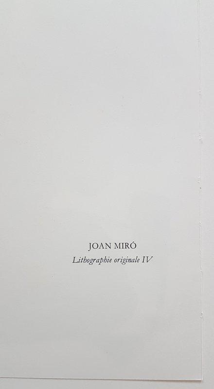 view:45446 - Joan Miró, Lithographie Originale IV - 
