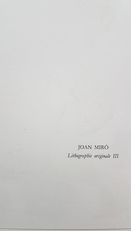 view:45450 - Joan Miró, Lithographie Originale III - 