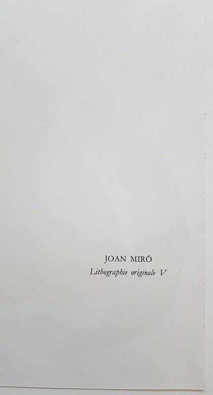 view:45430 - Joan Miró, Lithographie Originale V - 