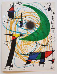 Joan Miró 無題 リトグラフ 黒フレーム joan-miro-litografia-original-