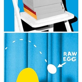 John Baldessari, Hand and/or Feet: Chair and Books/Plate and Egg,