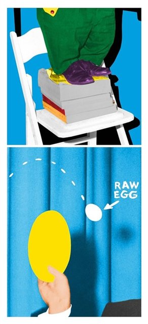 John Baldessari, Hand and/or Feet: Chair and Books/Plate and Egg,