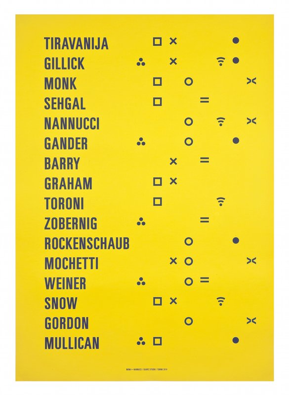view:2203 - Jonathan Monk & Maurizio Nannucci , Poster - Yellow with Blue Text