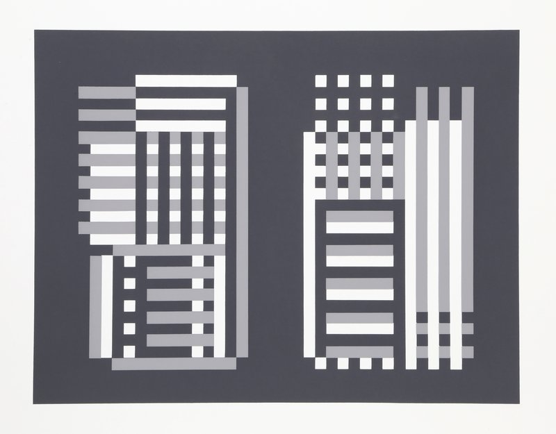 main work - Josef Albers, Portfolio 2, Folder 11, Image 2 Framed Silkscreen