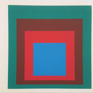 Homage to the Square: Protected Blue (from "Albers") art for sale