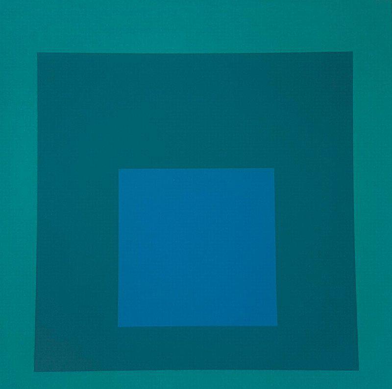 Josef Albers - Homage to the Square: Blue Reminding for Sale | Artspace