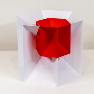 Josh Hughes, Nested Hex (Red and White)