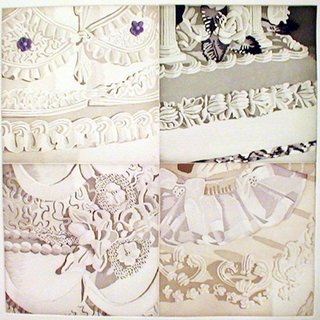 White on White (Four Sections of Wedding Cake) art for sale