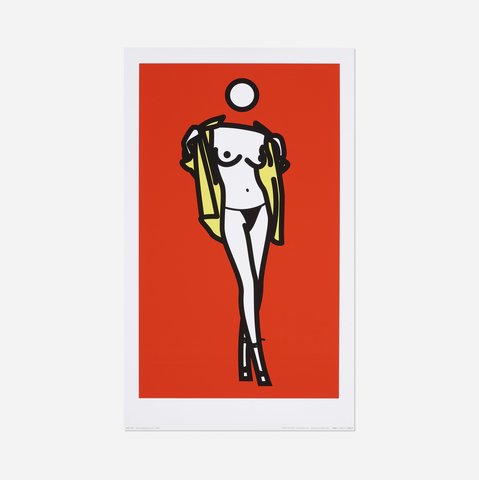 Julian Opie - Woman Taking Off Man's Shirt