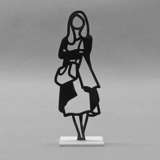 Statuette (Woman Wearing Cardigan) art for sale