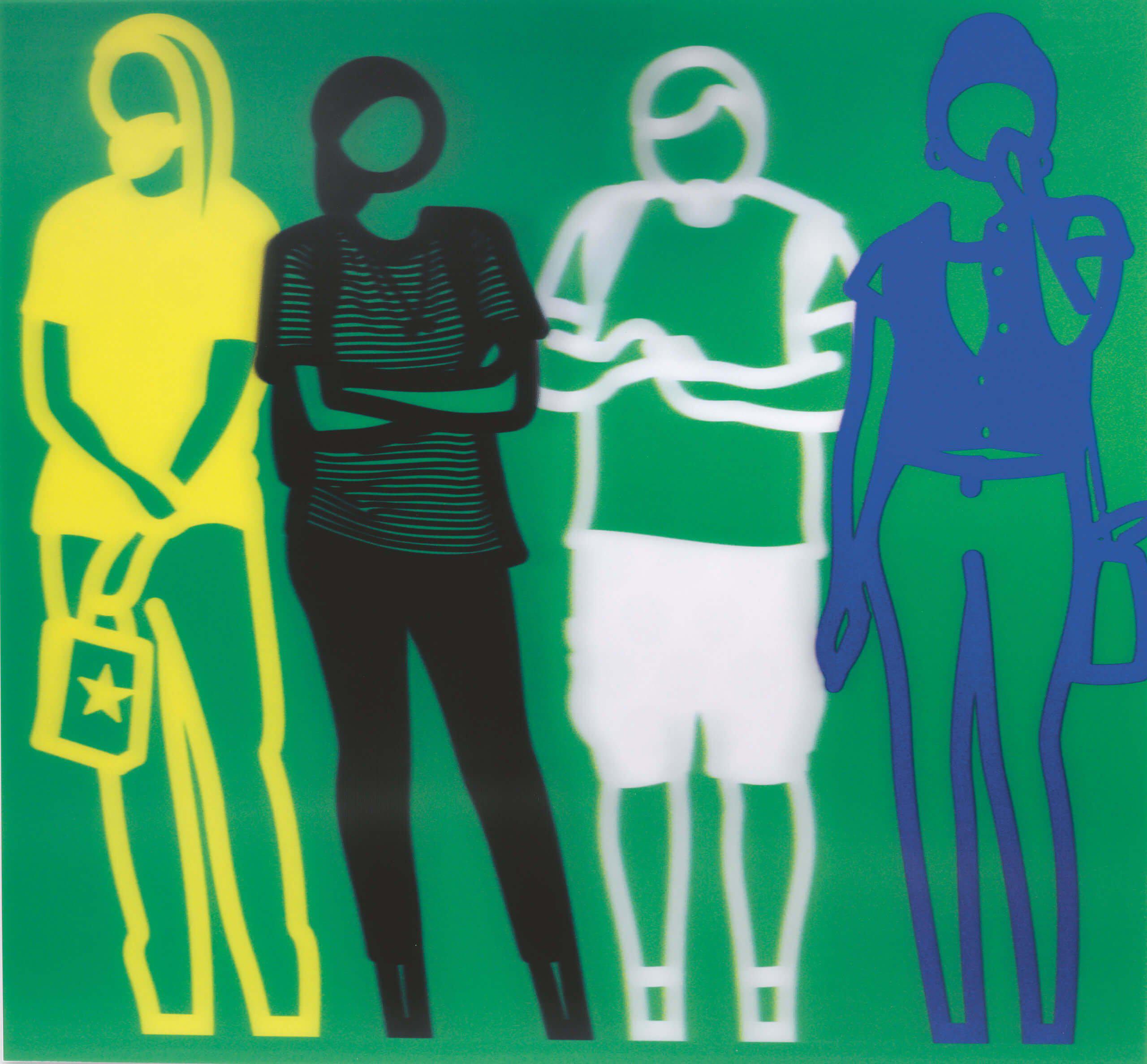 Julian Opie Standing people lenticular (set of 6) for