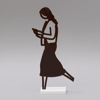 Female walker - Brown art for sale