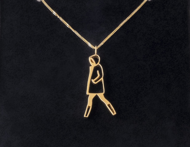 Julian Opie - Woman Walker Pendant #:98915, Design and Decorative Arts