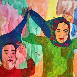 Rebozo and Hijab art for sale