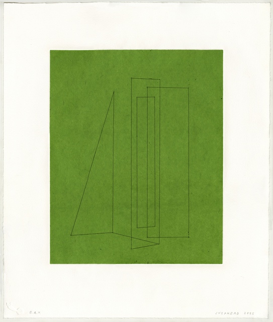 Kate Shepherd - Sculpture assortment on fern green, Print