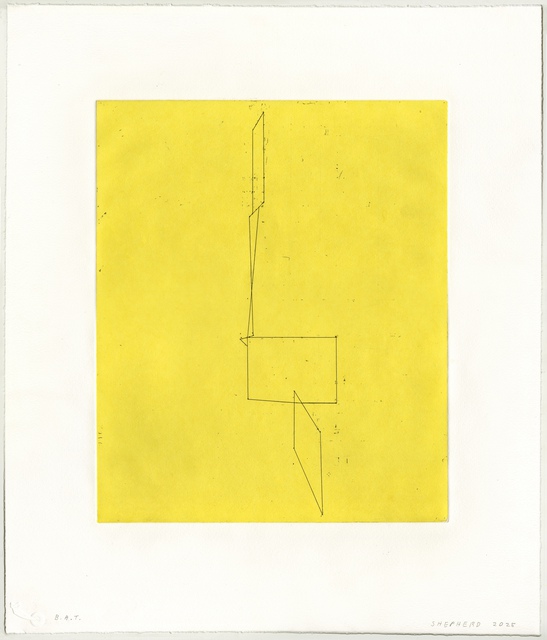 Kate Shepherd - Thin upright form on Banana, Print