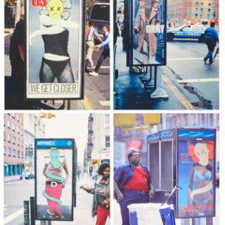 KAWS, The 1990's 'Ad Disruption' series (New York Phone Booths) - complete set of 4.